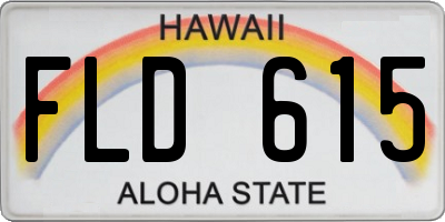 HI license plate FLD615