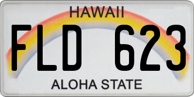 HI license plate FLD623