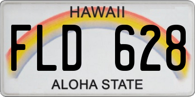 HI license plate FLD628