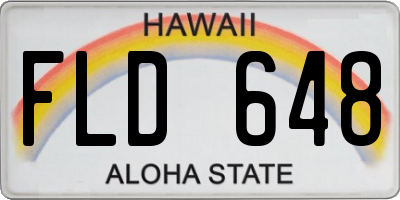 HI license plate FLD648
