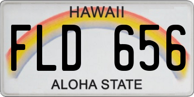 HI license plate FLD656