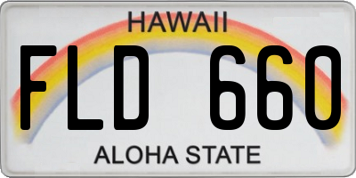 HI license plate FLD660