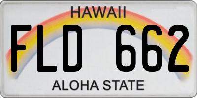 HI license plate FLD662