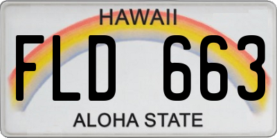 HI license plate FLD663