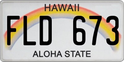 HI license plate FLD673