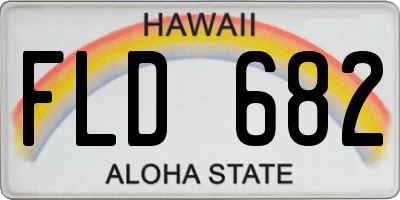 HI license plate FLD682