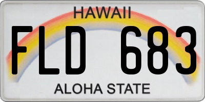 HI license plate FLD683