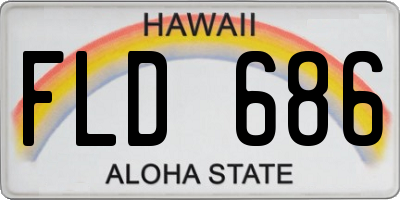 HI license plate FLD686