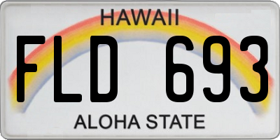 HI license plate FLD693