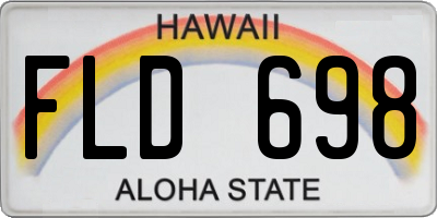 HI license plate FLD698