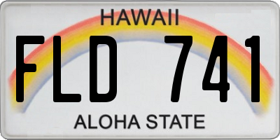 HI license plate FLD741