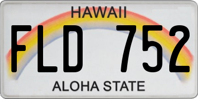 HI license plate FLD752