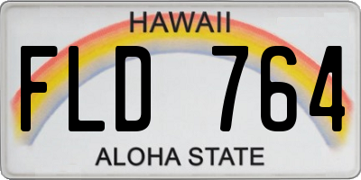 HI license plate FLD764