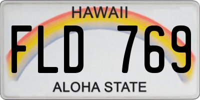 HI license plate FLD769