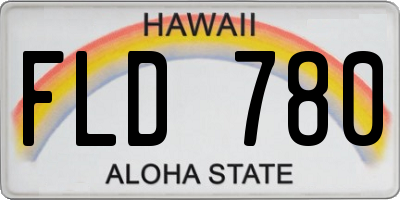 HI license plate FLD780