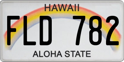 HI license plate FLD782