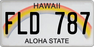 HI license plate FLD787
