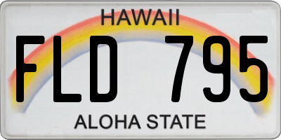 HI license plate FLD795