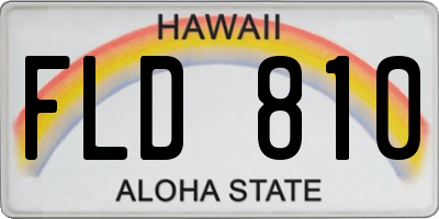 HI license plate FLD810