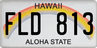HI license plate FLD813