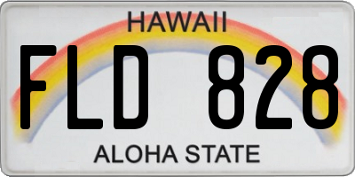 HI license plate FLD828