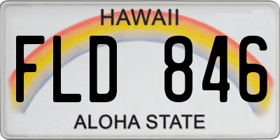 HI license plate FLD846