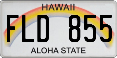 HI license plate FLD855