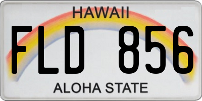 HI license plate FLD856