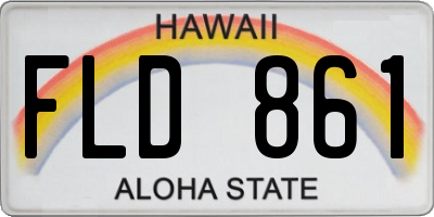 HI license plate FLD861