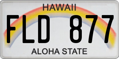 HI license plate FLD877