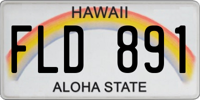HI license plate FLD891