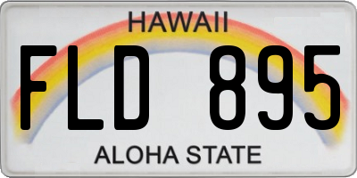 HI license plate FLD895