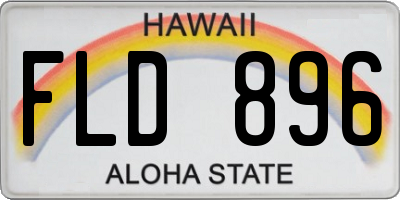 HI license plate FLD896