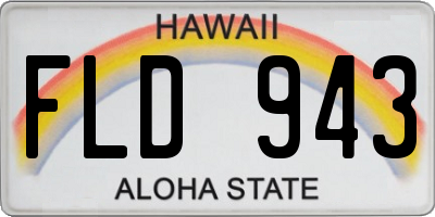 HI license plate FLD943