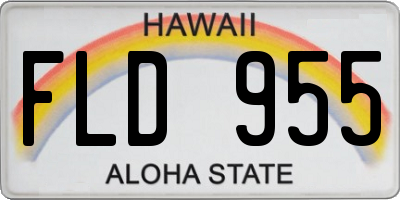 HI license plate FLD955