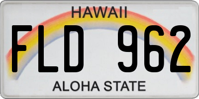 HI license plate FLD962