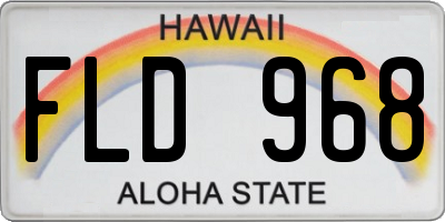 HI license plate FLD968