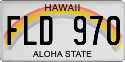HI license plate FLD970