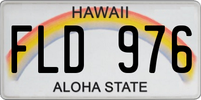 HI license plate FLD976