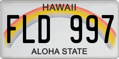 HI license plate FLD997