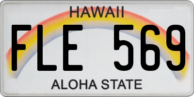 HI license plate FLE569