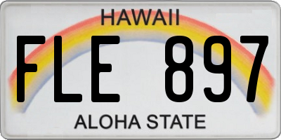 HI license plate FLE897