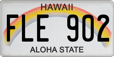 HI license plate FLE902