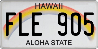 HI license plate FLE905
