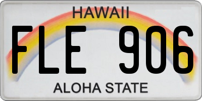 HI license plate FLE906