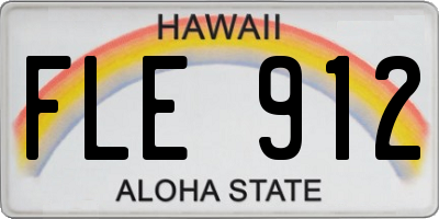 HI license plate FLE912