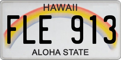 HI license plate FLE913