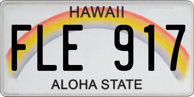 HI license plate FLE917