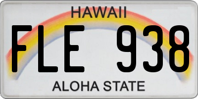 HI license plate FLE938