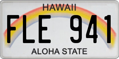 HI license plate FLE941